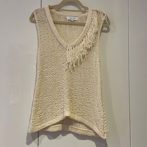 *SOLD* John + Jenn Open knit sleeveless front sweater - small